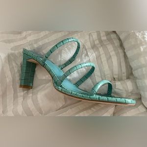 Charlotte Stone ZUMA heeled sandals in AQUA (sz 8)